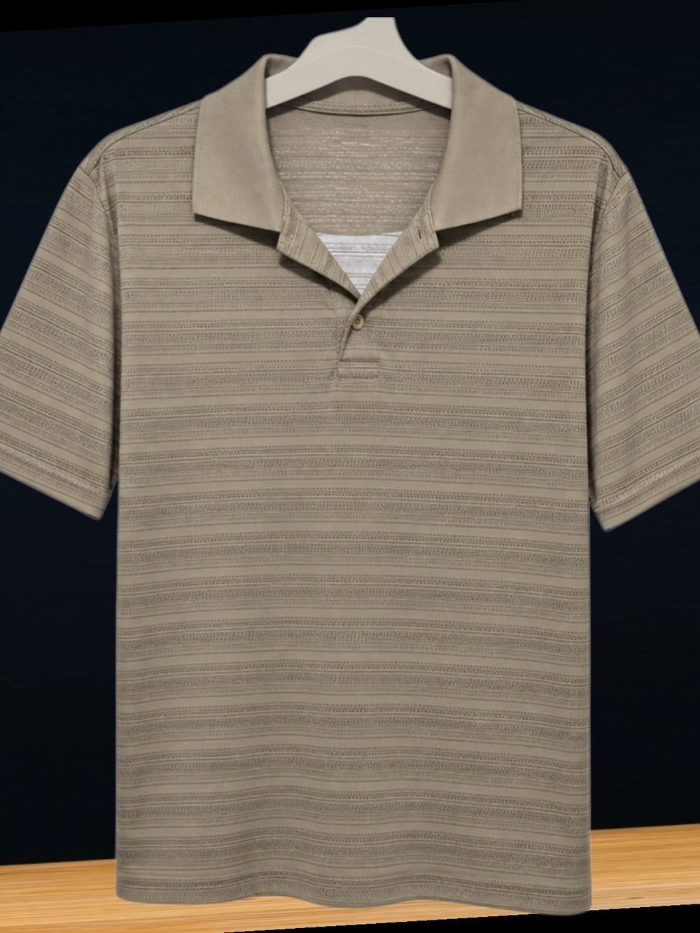 Men's Short-Sleeve Polo Shirt in Beige